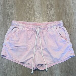 Aerie Pink Acid Wash Drawstring Short